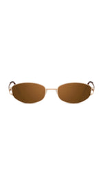 Load image into Gallery viewer, Narrow golden frame sunglasses
